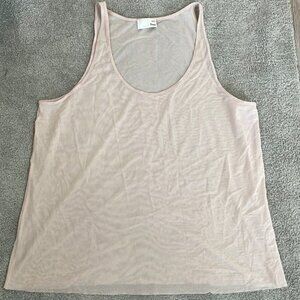 EC Wilfred Free Sheer Pink / Cream Tank Top - Size L